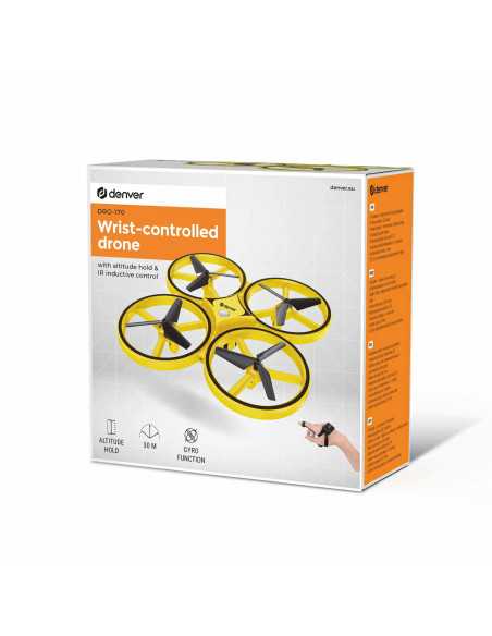 Denver DRO-170 mikro drone med håndmonteret controller + GRATIS 2 stk. valgfri bøger om droner